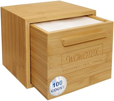 WOWOTEX bamboo box face towel holder