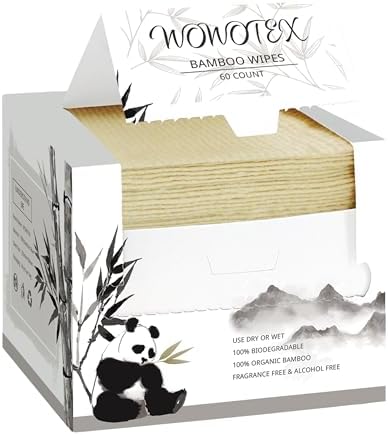 WOWOTEX Bamboo Rayon Disposable Face Towel